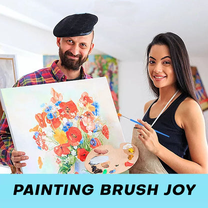 JOY Painting Brush Set | Artist & Beginner Brushes | Acrylic, Oil, Watercolor | Art Supplies