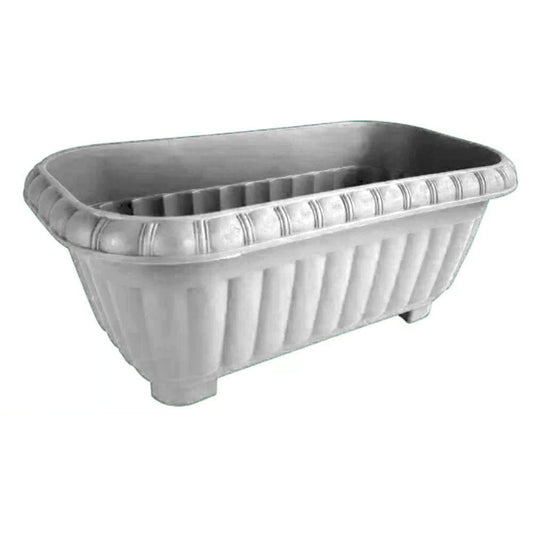 Set of 3 Plastic Rectangular Flower Pots for Indoor & Outdoor Gardening - Durable Plant Planters
