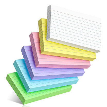 Costa Fouce Index Card Colored Lined Premium Quality 150gsm 100 Sheets per Pack Size 3x5 4x6 5x8