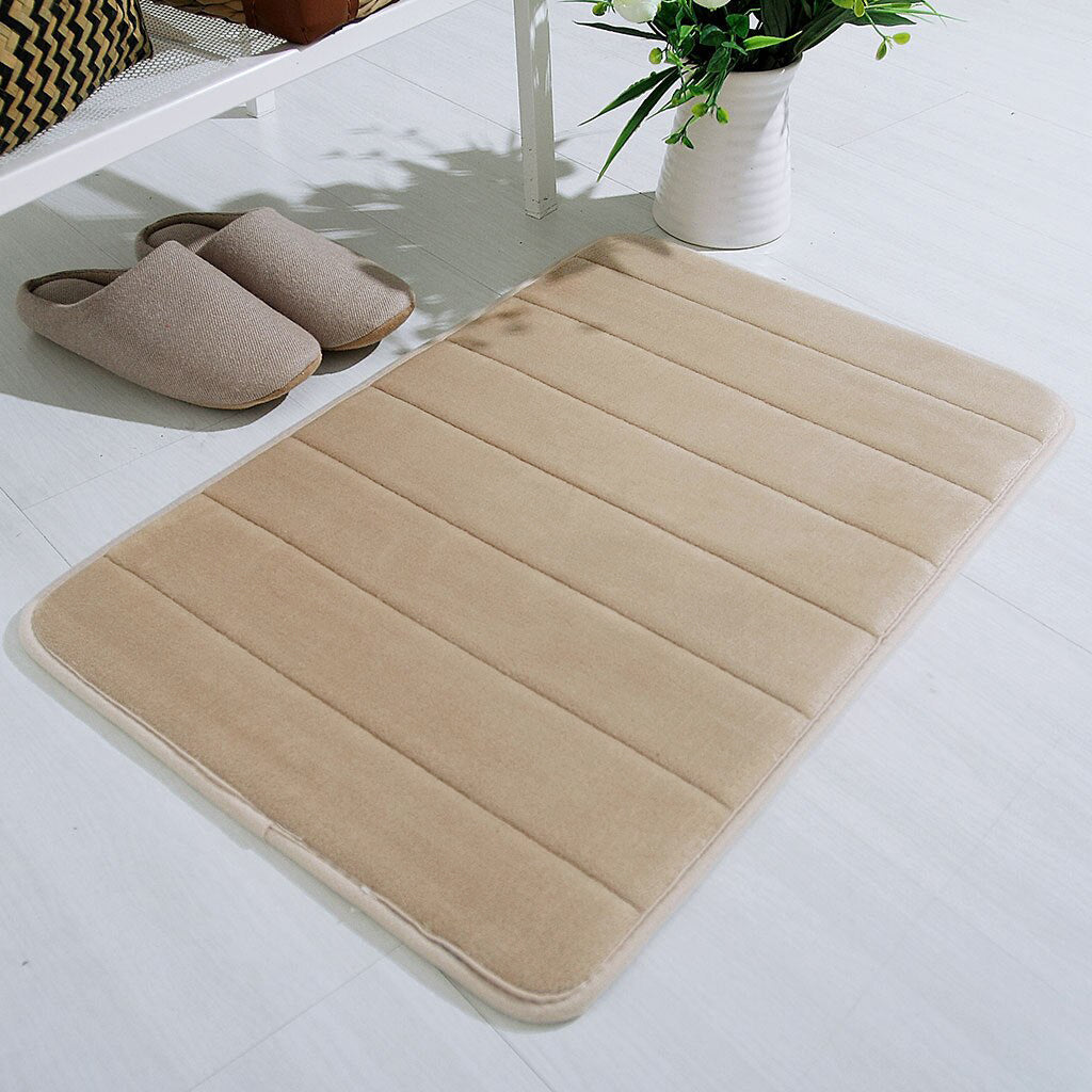 Soft Memory Foam Bath Mat - Absorbent, Non-Slip, Quick-Dry Floor Rug for Bathroom, Bedroom, Doorway & Home Use