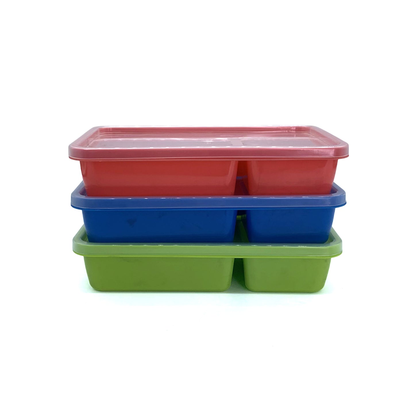 Lunch Box with Partition – Divided Bento Box | Reusable & Good Quality Food Container | Transparent Cove #4516