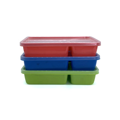 Lunch Box with Partition – Divided Bento Box | Reusable & Good Quality Food Container | Transparent Cove #4516