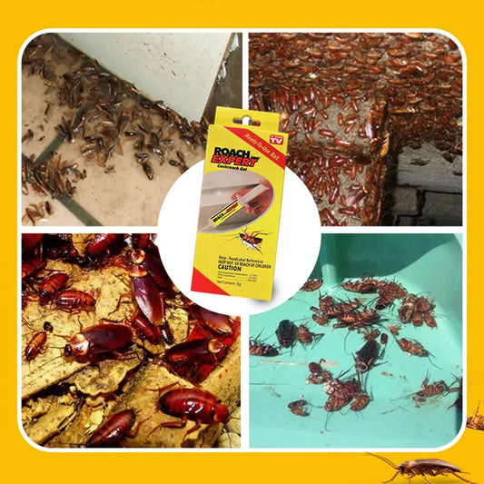 1pc Cockroach Killer Gel 5g Ready-to-Use Cockroach Gel Bait - Outdoor & Indoor Roach Killer with Syringe Applicator