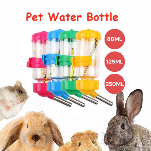 Plastic Water Bottle Dispenser Automatic Drinking Device For Small Animals Pet Drinking Bottles 250ml