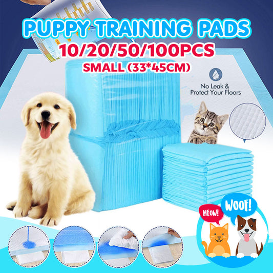 10/20/50/100PCS Pet Training and Puppy Pads Pee Pads for Dogs Small "33x45cm" Super Absorbent & Leak-Proof