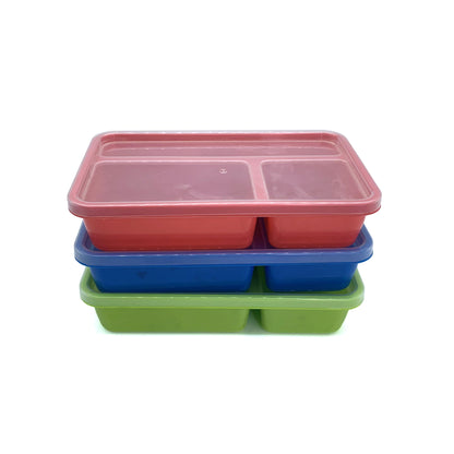 Lunch Box with Partition – Divided Bento Box | Reusable & Good Quality Food Container | Transparent Cove #4516