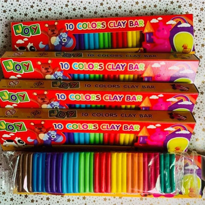 Joy Multi-Colored Modeling Clay 10 Colors Clay Bar Reusable Crafts Materials Arts Baking Clay Blocks