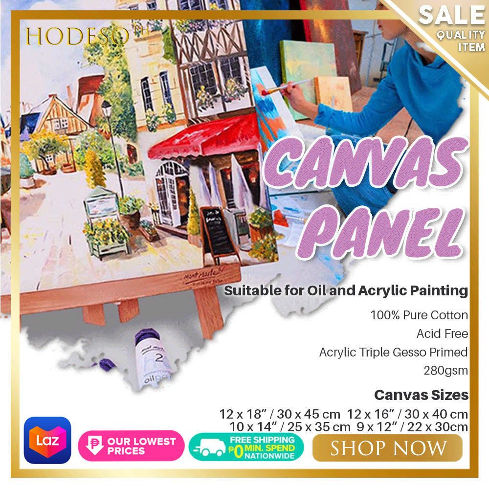 Canvas Panel 100% Pure Cotton Acid Free Acrylic Triple Gesso Primed 280GSM
