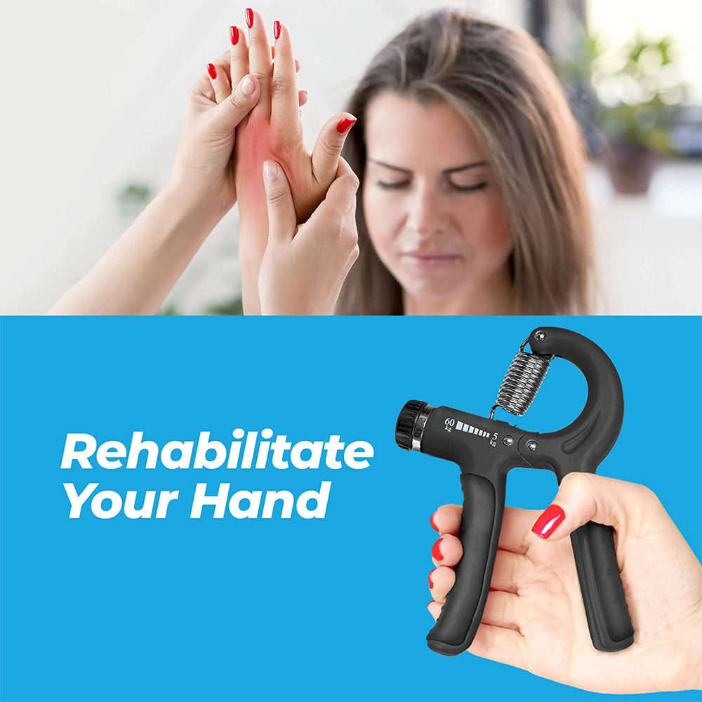 Adjustable Hand Grip Strengthener 10-60KG Forearm Exerciser Wrist Trainer for Finger Strength Fitness Workout