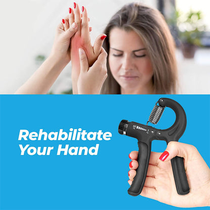 Adjustable Hand Grip Strengthener 10-60KG Forearm Exerciser Wrist Trainer for Finger Strength Fitness Workout