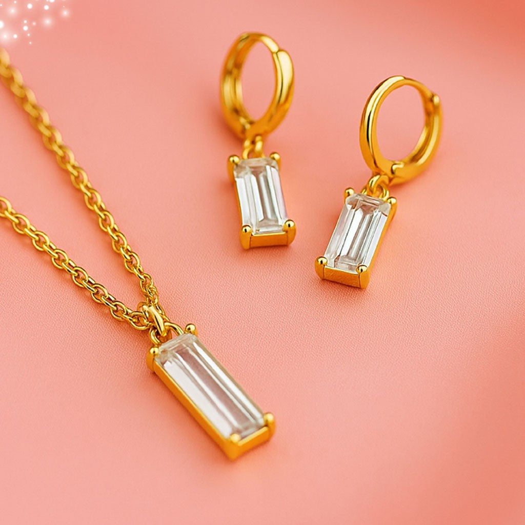 Jewelry Set for Women - Fashion Jewelry Silver/Gold Plated Necklace and Earrings Set