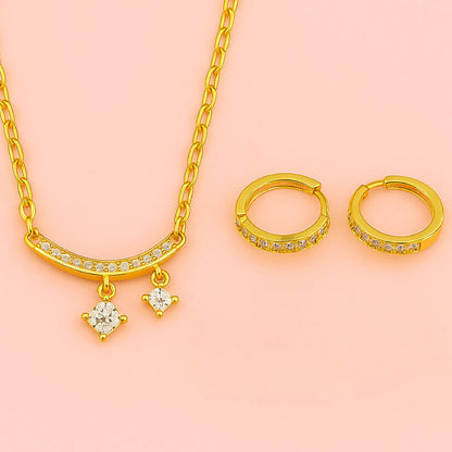 Jewelry Set for Women - Fashion Jewelry Silver/Gold Plated Necklace and Earrings Set