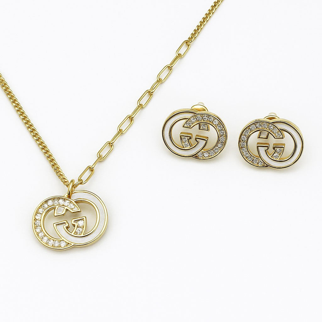 Jewelry Set for Women - Fashion Jewelry Silver/Gold Plated Necklace and Earrings Set