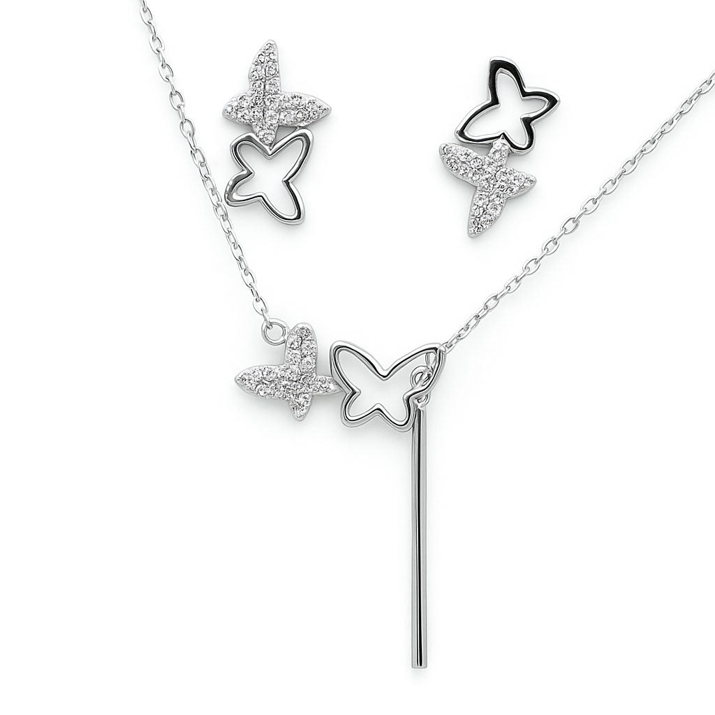 Jewelry Set for Women - Fashion Jewelry Silver/Gold Plated Necklace and Earrings Set