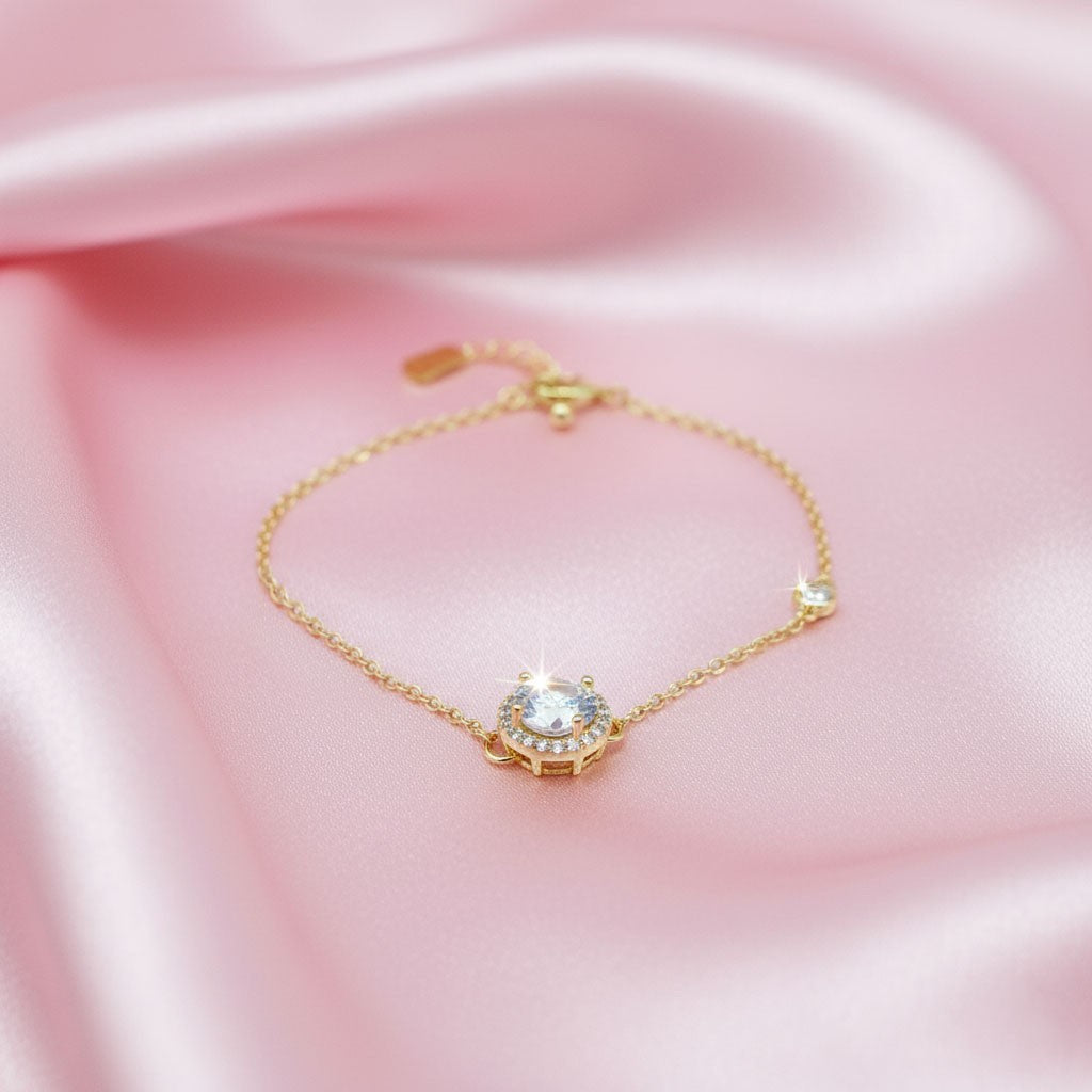 18K Gold, Silver & Rose Gold Bracelet – Elegant Women's Accessories