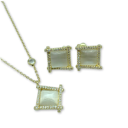 Jewelry Set for Women - Fashion Jewelry Silver/Gold Plated Necklace and Earrings Set