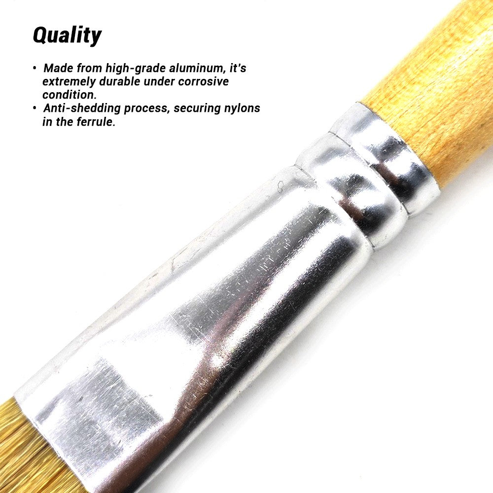 JOY Joy Brush Flat Bristle Long Handle for Acrylic Painting Oil Watercolor Canvas Boards Ceramic Crafts Supplies